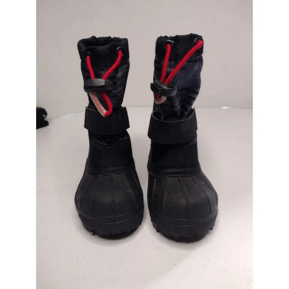 Columbia Powderbug‎ Plus II Kids Black Waterproof Snow Boots Size 7